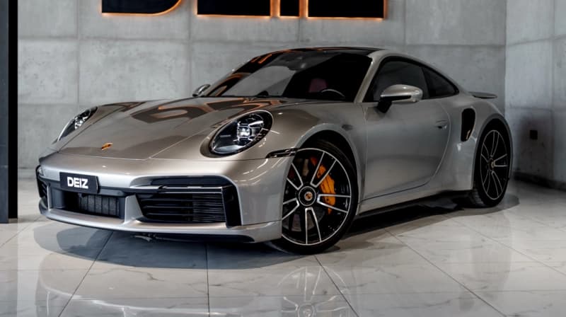 Porsche 911 Turbo S silver 2022